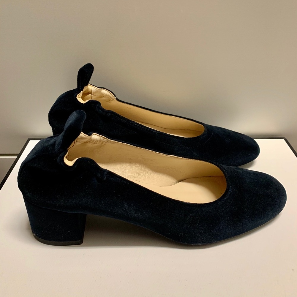 Everlane The Day Heel - Navy Velvet
